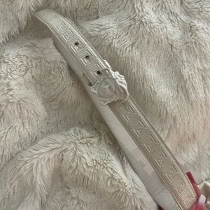 White Versace Belt. Authentic. No filter. For size small